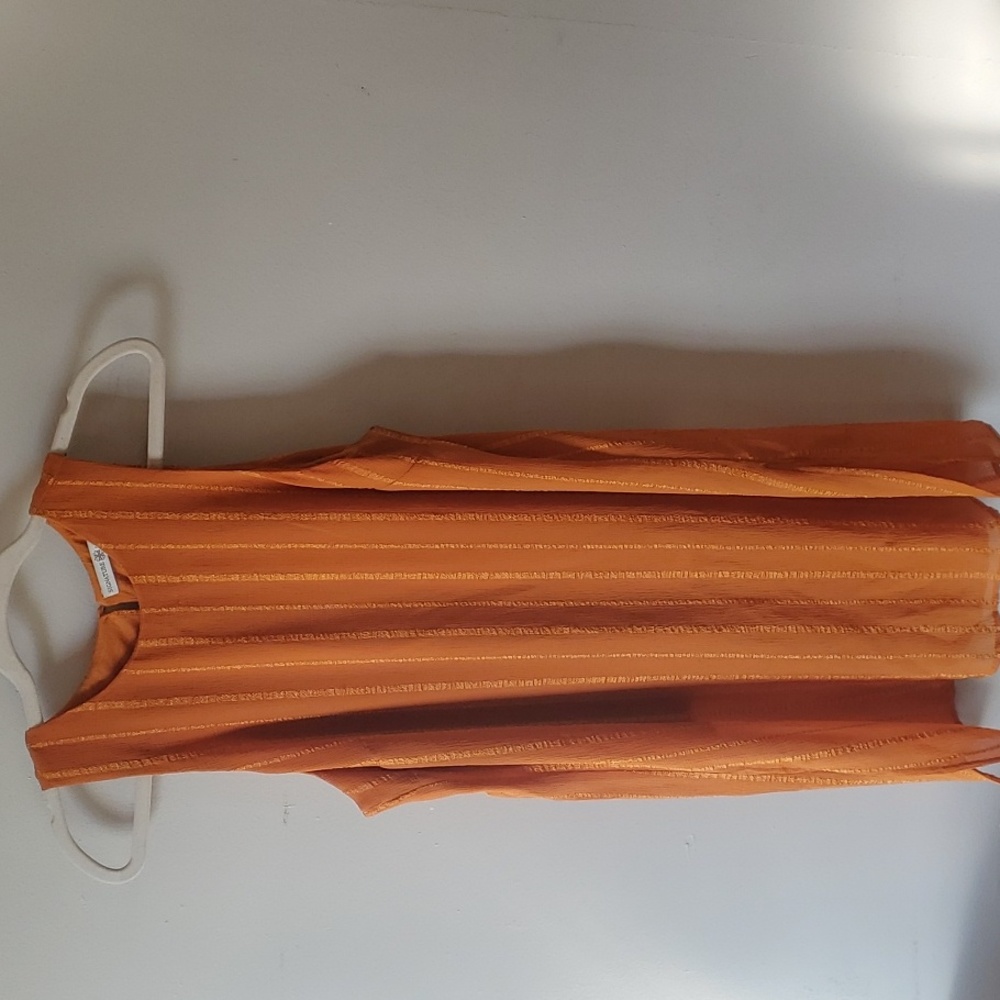 Signature collection, burnt orange  🍊     extra long sleeveless tank